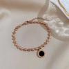Rose Trendy Gold Geometric Titanium Steel Bracelet For Women 2024 Summer