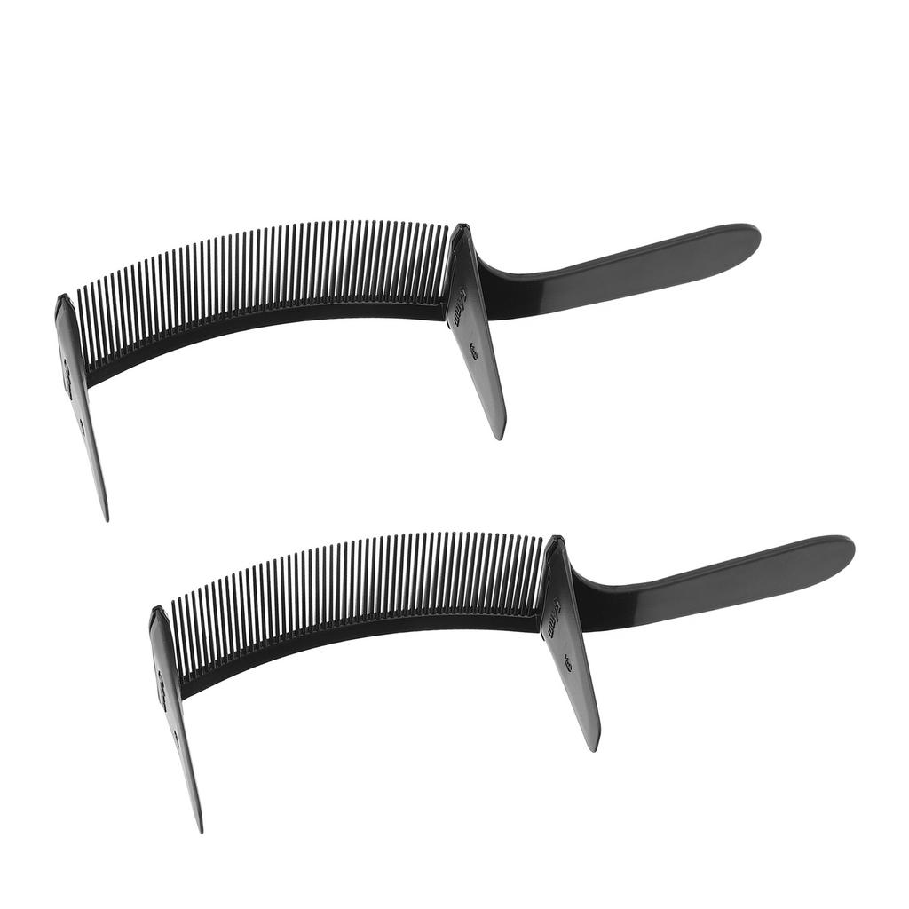 2Pcs Curved Barber Comb Adjustable Professional Positioning Comb Hair Cutting Styling Tool
