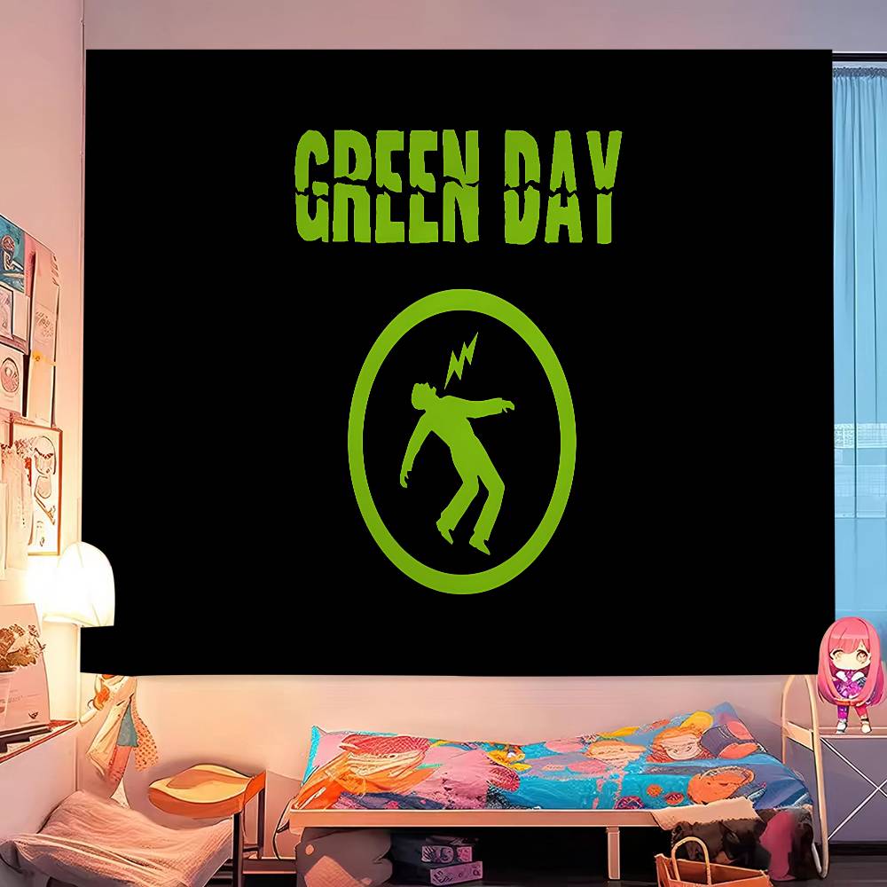 Green Day Muzyka Zespół Rockowy Wykres Gobelin Dekoracja Domu Hippie Bohemian Dekoracja Wróżbiarstwo Wiszący na Ścianę Wystrój Domu