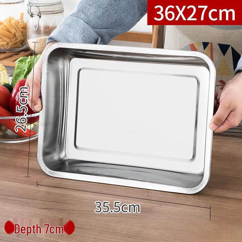 WUHE Stainless Steel Rectangular Deep Tray