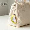Keychain Pendant Pendant, Peeled Banana Stress Relief Toy with Thickened Stainless Durable Steel Ring, Portable for Keys Backpacks Schoolbags