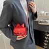 Girl Butterfly Knot Pu Mini Shoulder Bag With Cell Phone Pocket For Daily Use