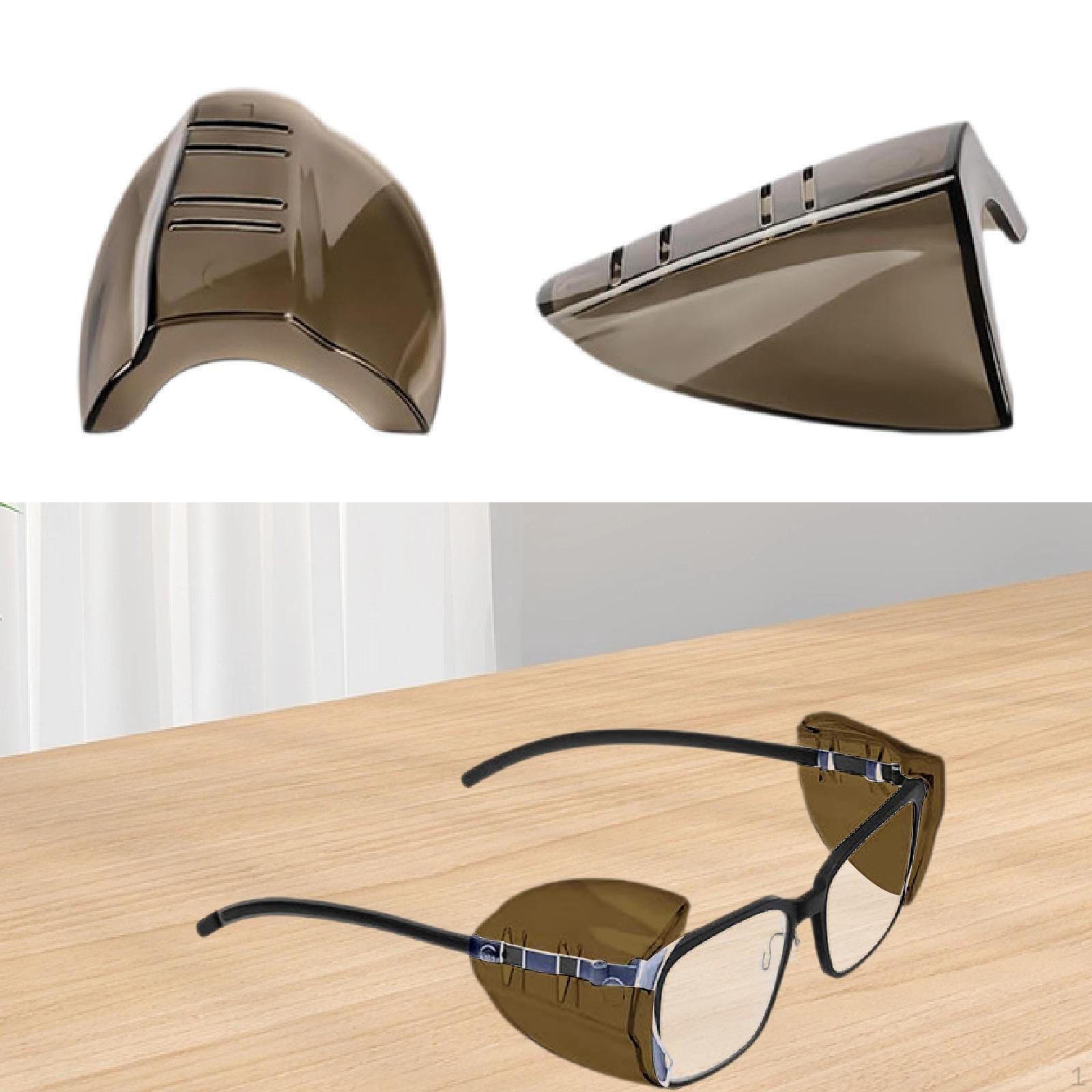 

1 пара подходит для маленьких и больших очков, боковые крышки для очков для использования в помещении и на открытом воздухе clear black