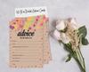 Inkdotpot Bridal Shower Games Advice For The Bride Set Of 50A  Rustic Kraft FloralA  Mad Libs Game