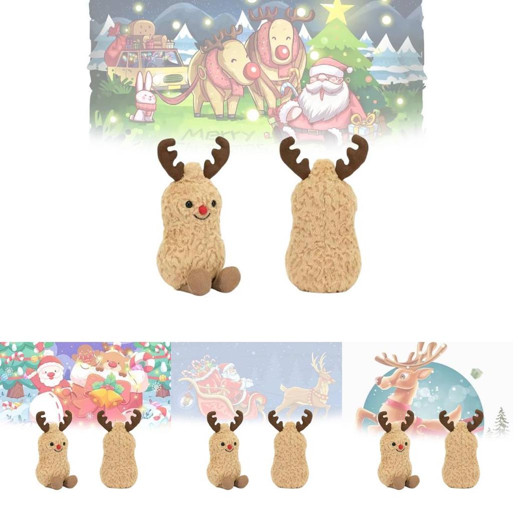 Entzückendes Weihnachtsrentier Erdnuss Plüschtier Weich Tröstlich Kuschelig Geschenk