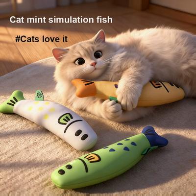 Cat Mint Toy, Catnip Fish Toy, Funny Cat Toy, Plush Fish, Boredom Relief Catnip Toy, Simulation Fish, Popular Cat Toy
