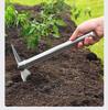 Stainless Steel Dual-Use Hoe Rake: German Agricultural Tool for Gardening and Planting