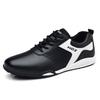 Men's casual leather shoes spring new fashion trend men's sports shoes leather breathable running shoes