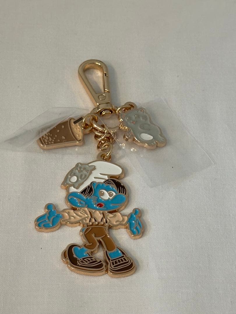

[USED] SEVENTEEN Jun Key Ring SMURFS Isaac Toast