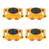 4PCS Machinery Skate Dolly, 17637LBS/8T Industrial Machinery Mover, Heavy Duty Carbon Steel Machinery Moving Skate with 4 PU Wheels and 360° Rotation