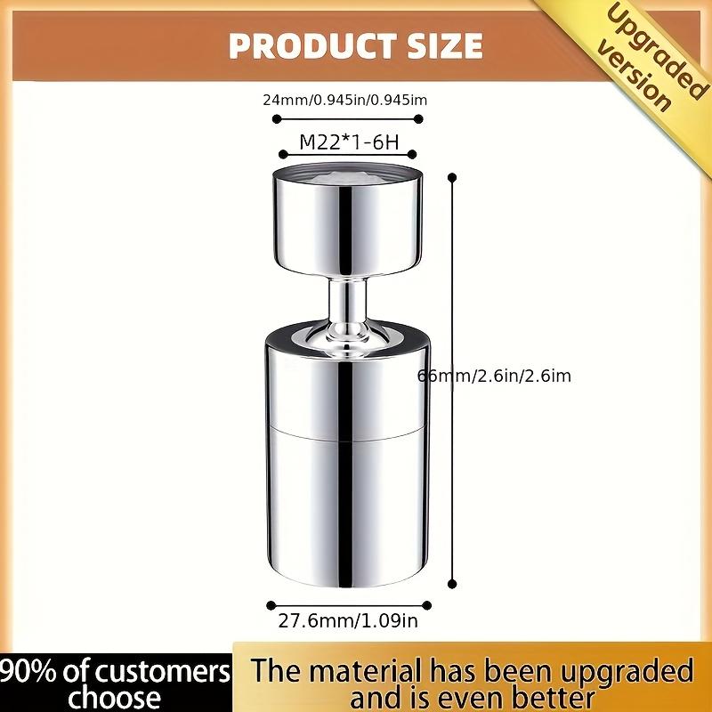 

Кран 2 в 1 с режимами подачи воды: распыление и аэрация - Прочный пластик, Поворот на 360°, Защита от брызг для ванной и кухни, Смеситель для ванной