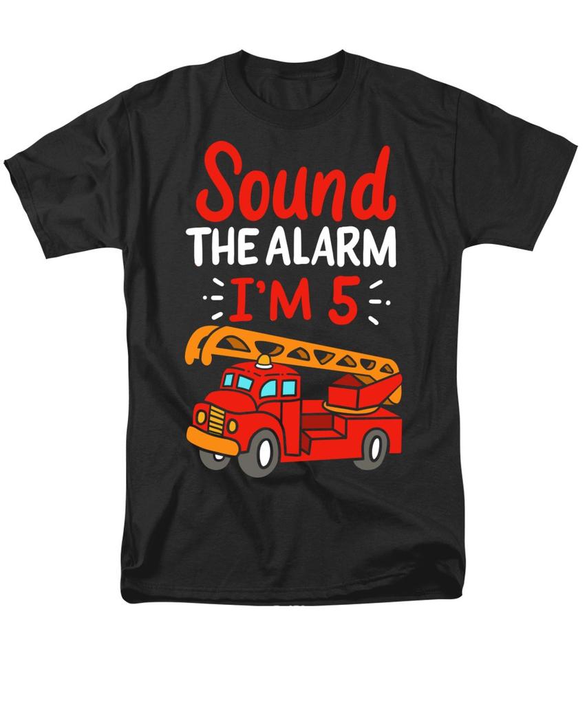 Buy Men Premium Cotton sound the alarm Print Tees Funny Harajuku Style