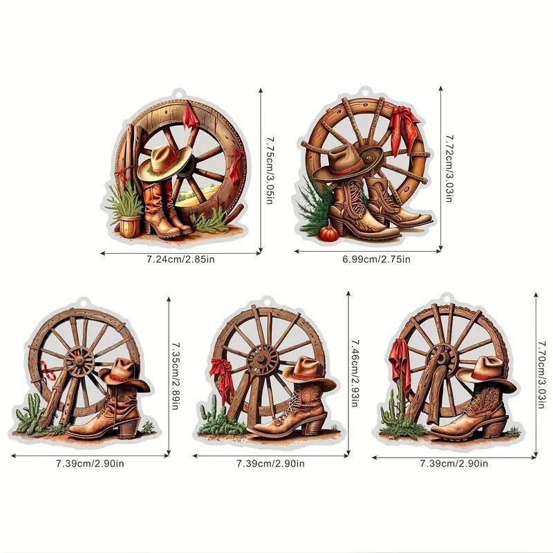 Customizable Cartoon Style Acrylic Boot And Hat Car Interior Mirror Decoration