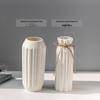 Nordic Minimalist White Ceramic Vase for Hydroponic and Dried Flower Arrangements in Modern Living or Dining Spaces