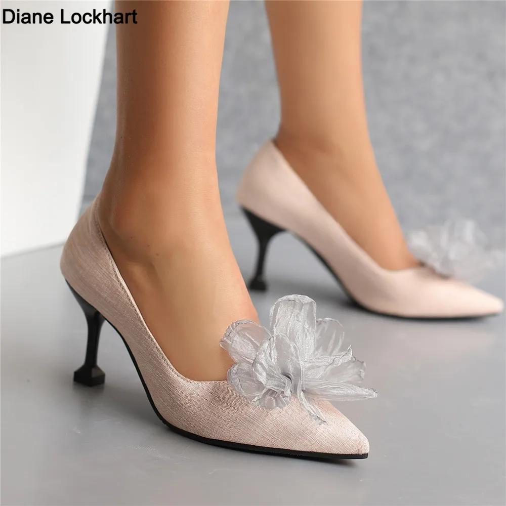 Fashion Women Flower High Heels Shoes Sexy Sandals Summer 2025 Designer New Party Shoes Dress Pumps Wedding Stilettos Walking Zapatos