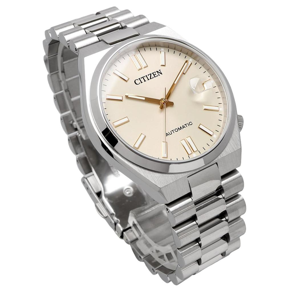 Citizen Tsuyosa Collection Automatic Men's Wristwatch NJ0151-88W Sapphire Glass Cream Silver