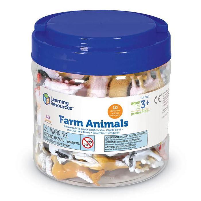 Learning Resources Farm Animals Counters, Set of 60