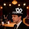 Elegante Cartola para Mulheres Homens Roupa de Festa Padrão de Cartas de Poker Chapéu Alto para Apresentações de Palco e Ocasiões Formais