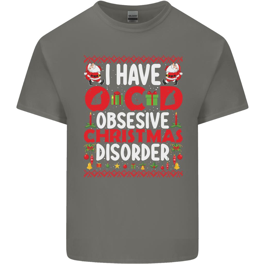 Christmas OCD Funny Xmas Unisexs Light Cotton TShirt
