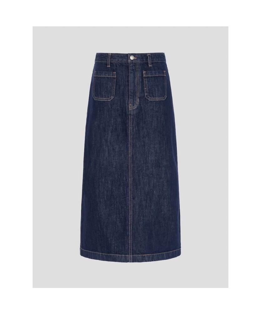 Binpolleidiseu Denim Long Skirt Navy (Bf6227C70R)