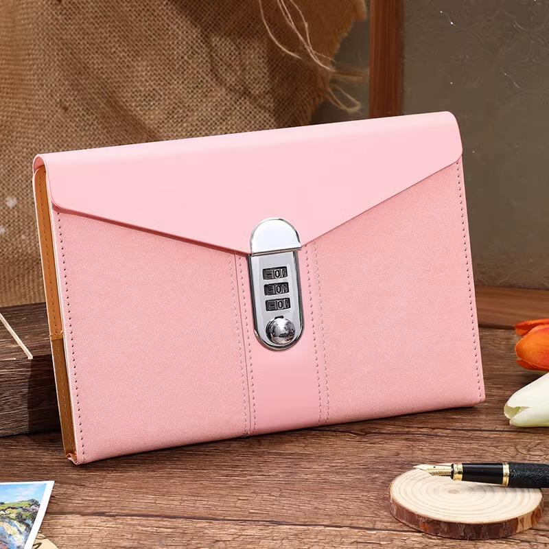 Minimalist Lock Diary & Notebook with Invisible Combination Closure for Students & Professionals