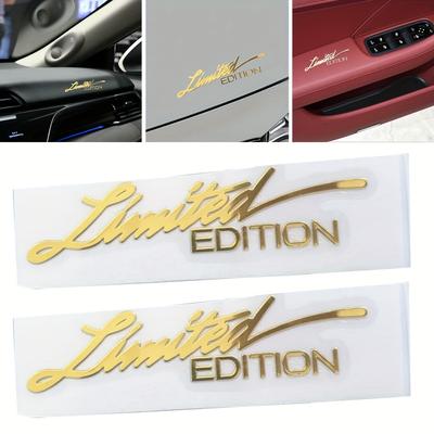 Adesivo distintivo in metallo nichelato con emblema in edizione limitata, accessori per interni auto