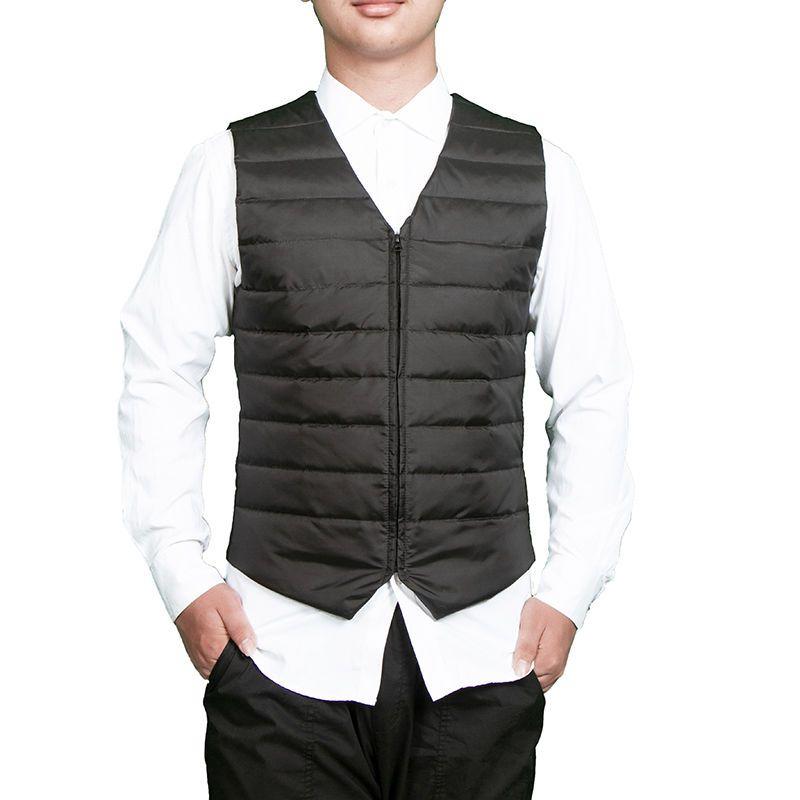 Vest Men's Thin V-neck Down Cotton Warmth Cold Protection for Young Middle-aged Fashion Korean Style New Vest