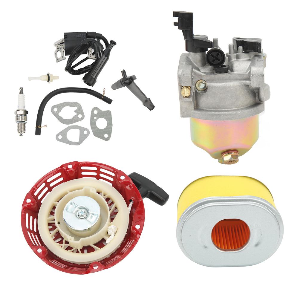 Carburetor Kit GX160 Recoil Starter Ignition Coil Spark Plug Air Filter for GX140 GX160 GX200 GX168 GX168F