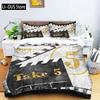 Movie Film Clap Board Patterns Comforter Bedding Set,Duvet Cover Bed Set Quilt Cover Pillowcase,King Queen Size Bedding Set