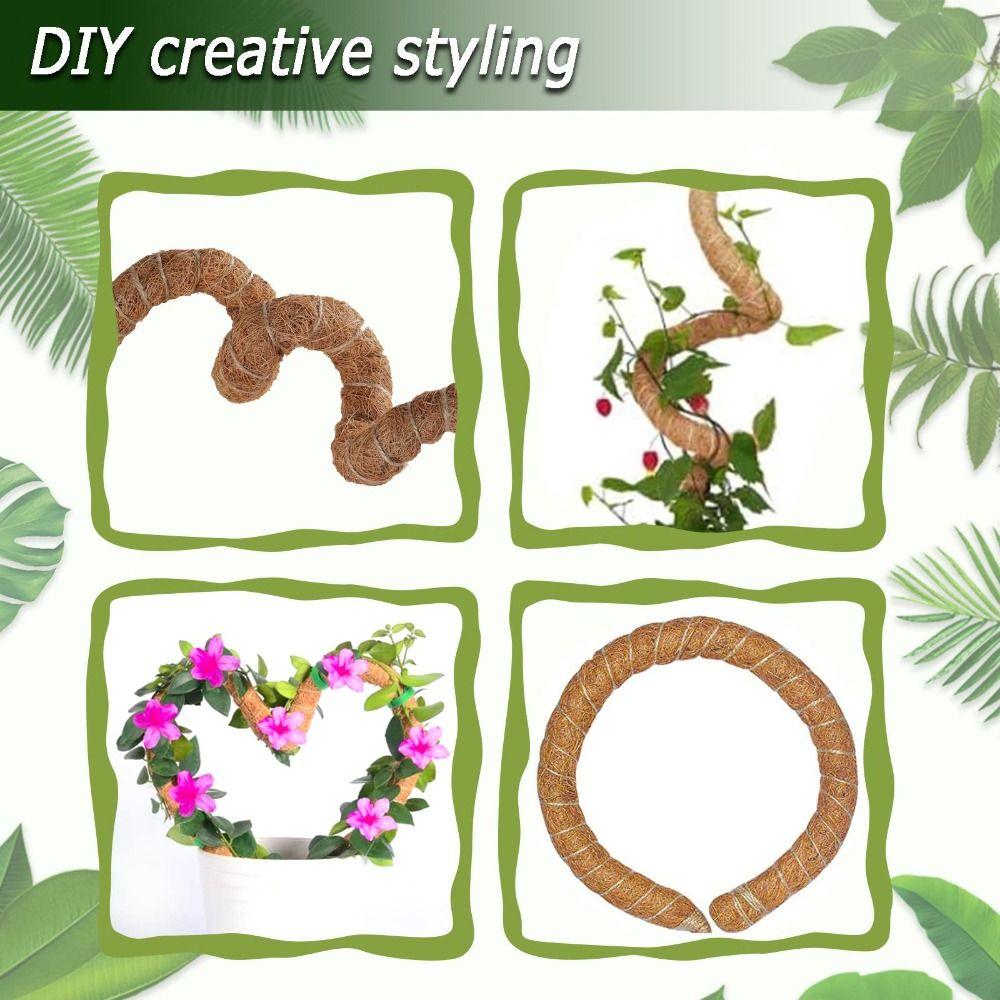 Plant Support Bendable Moss Pole Handmade Natural Material Garden Trellis Eco-Friendly Plant Support Stakes Climbing Plants