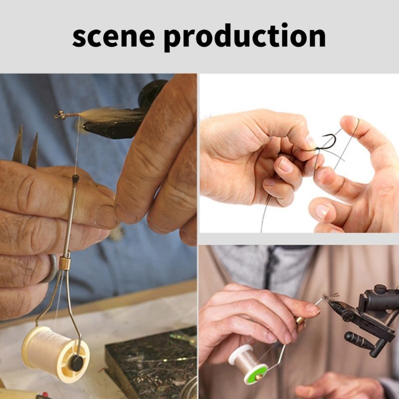 Fly Tying Tool Set Portable Bobbin Threader Fishing Knotter For Precise Hook Binding And Outdoor Use Easy To Use