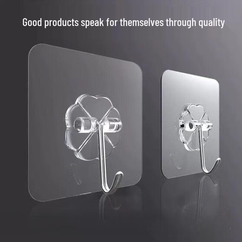 Jujie Seamless Transparent Adhesive Wall Hooks