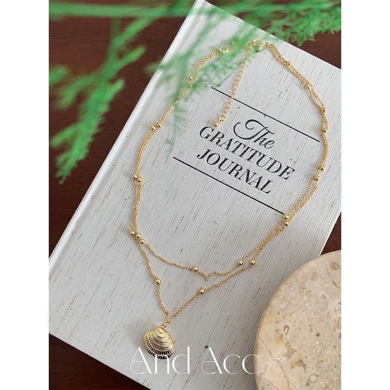 Multi-layer Shell Starfish Necklace Women's Niche Design Seaside Vacation Style Neck Chain Accessories