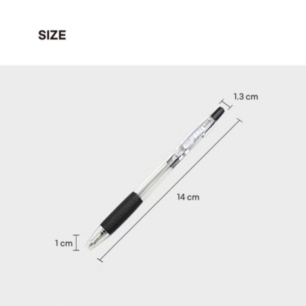 Clip-Type Black Ballpoint Pen 0.7mm 8EA