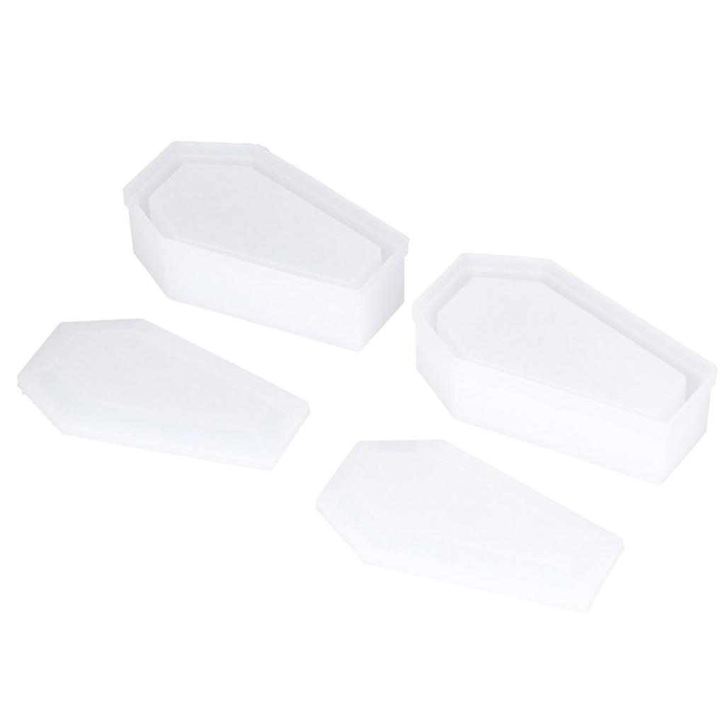 Silicone Halloween Coffin Mold DIY Casting Tool Supplies for Jewelry Box Soap Candle