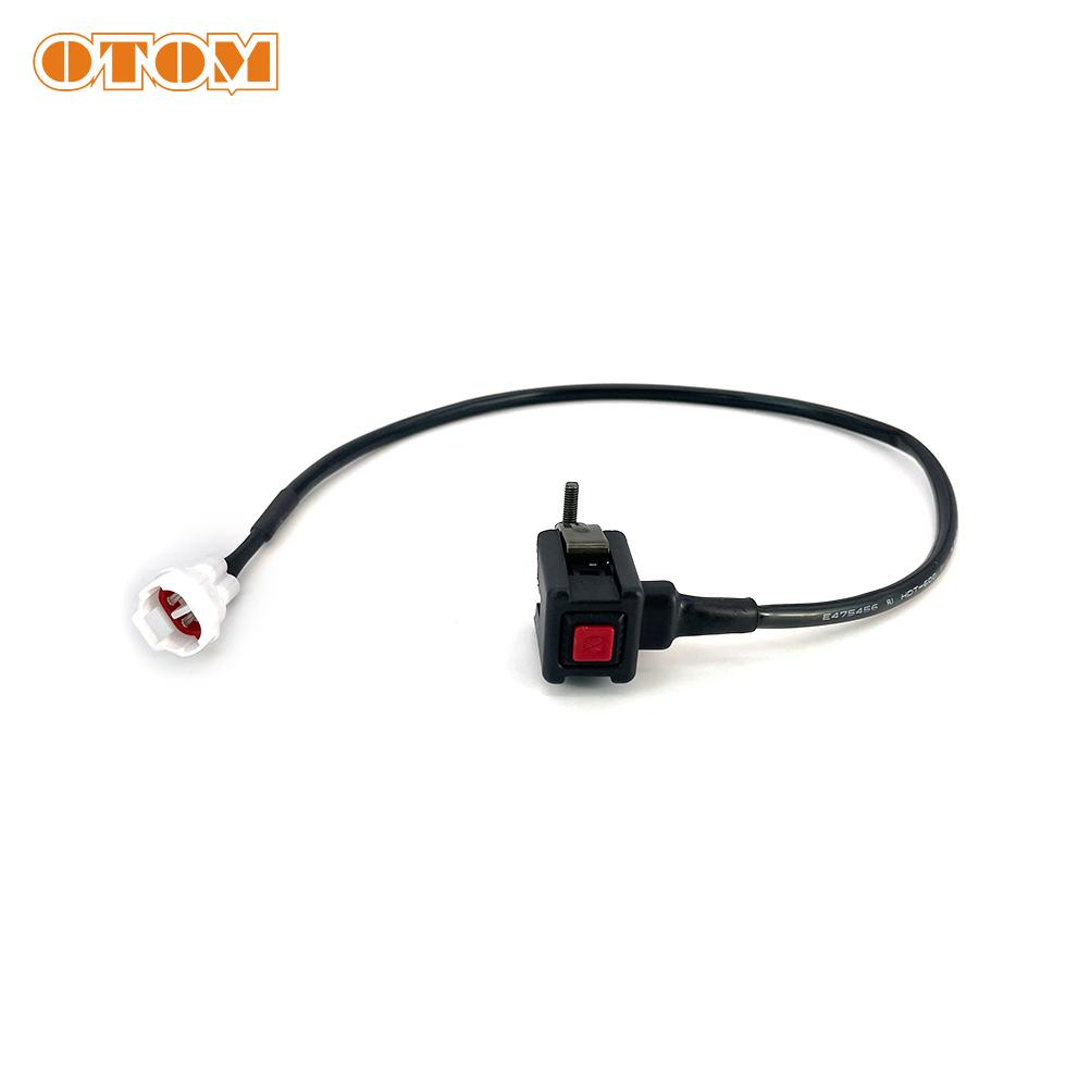 OTOM Universal Motorcycle Engine Starter And Kill Switch Motorbike Accessories Light ON OFF Button ATV Bike Two Core Wire