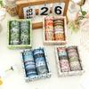 18 Rolls Four Seasons Themed Plants Flowers Washi Tape for Holiday DIY Photo Album Greeting Card Gift Decoration