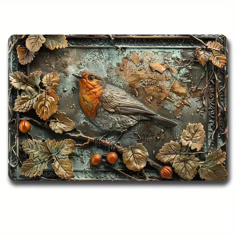 Metal Tin Poster Pastoral Birds Metal Tin Signs Posters Plate Wall Decor for Bars Restaurant Cafe Clubs Retro Posters Plaque