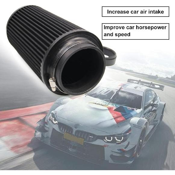 RYANSTAR Universal Clamp-On Air Filter Three Different Size 3In 3.5In 4 In High Flow Round Tapered Cone Closed-Top Cool Air Filter Cleaner Fit Compat