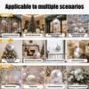 Large Matte Silver Christmas Ball Ornament Shatterproof Plastic Decorative Baubles For Christmas Tree Wreath Home Decoration