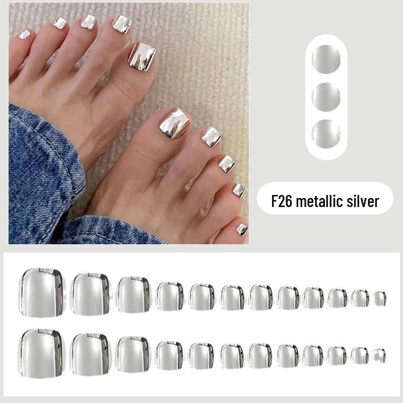 

Панк Серебряные Зеркальные Накладные Пальцы Ног Metallic Silver (Jelly Adhesive)
