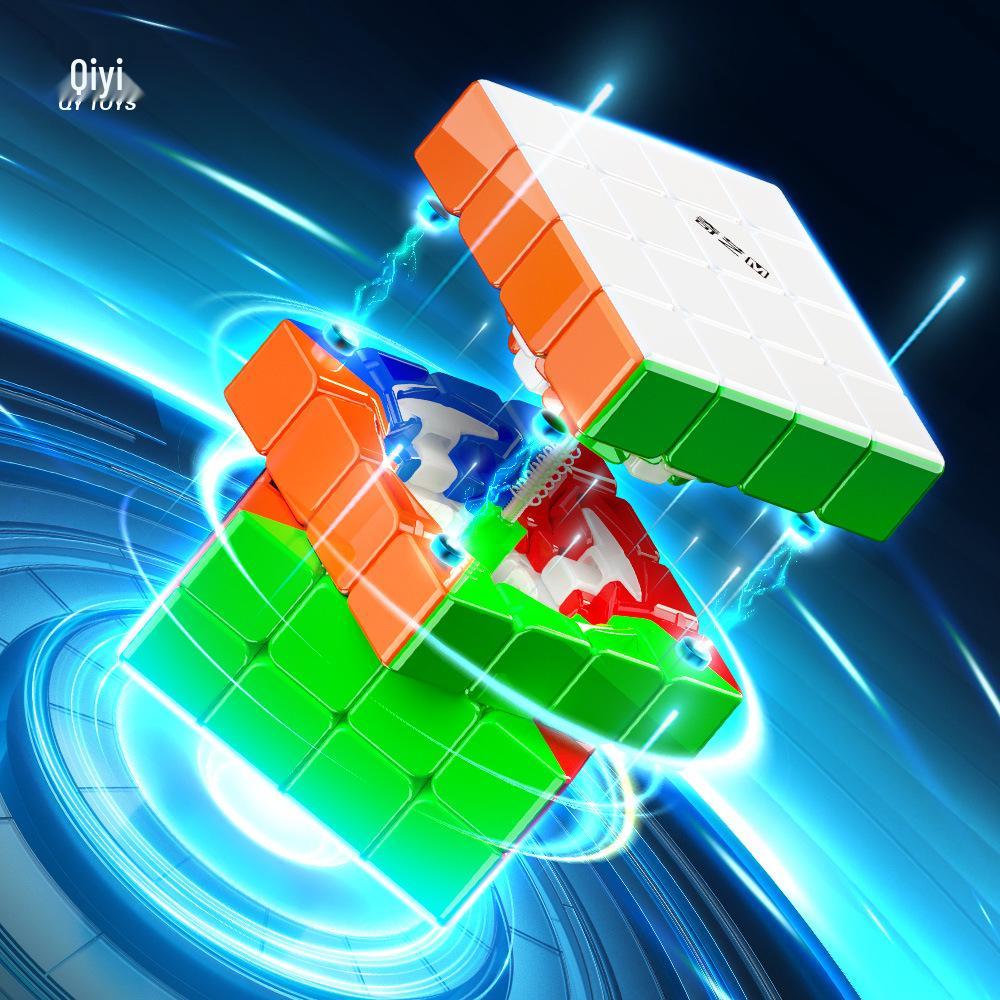 QiYi Warrior M Magnetic 4x4 Cube: Beginner-Friendly Competition Speedcube & Educational Gift for Kids