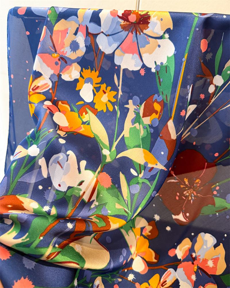 Luxury Brand Printed Scarves Women's Scarf Spring and Summer Floral Decorations Small Neckties Hairbands Bags