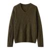 High-End Women's V-Neck Cashmere Knit Sweater - Versatile Winter Tencel Knitwear