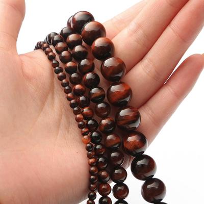 Natural Stone Beads Red Tiger Eye Round Beads For Jewelry Making DIY Bracelet Necklace Anklet