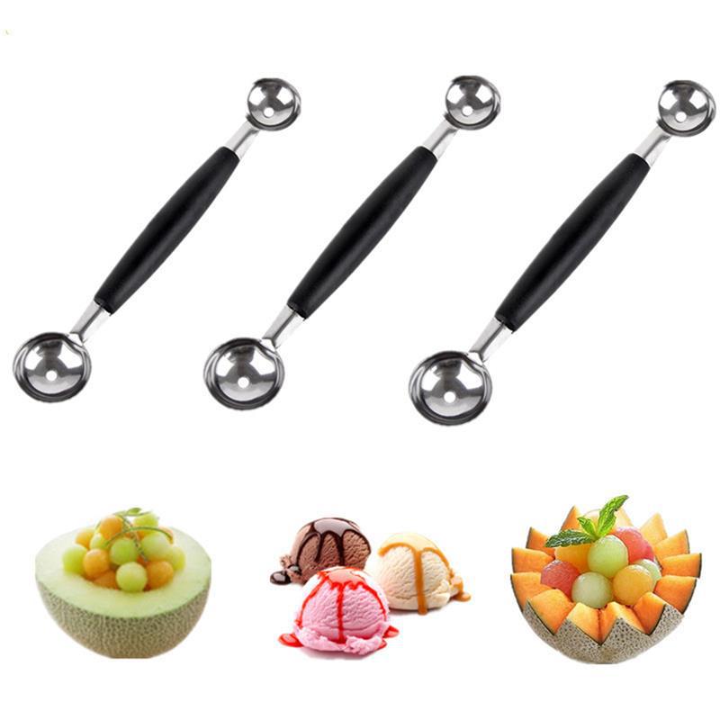 Double Headed Fruit Scoop, Ice Cream Scoop, Non Stick And Easy To Demold Dessert Tray Tool