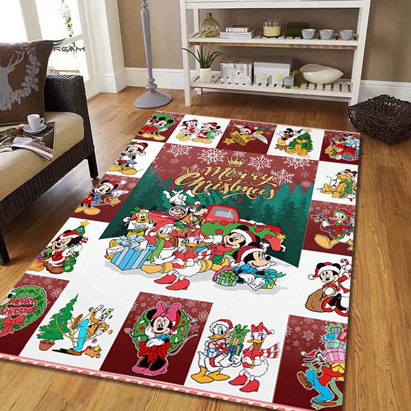 1 Stück Mickey-und-Minnie Teppich, Teppichboden, Schlafzimmer und Spielzimmer, Langlebig, Fleckenabweisend und Leicht zu Reinigen, Wohnzimmer