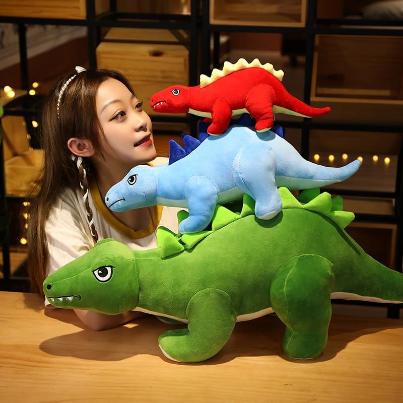Simulation Stegosaurus Plush Toys Lovely Dinosaur Dolls Pillow Creative Stuffed Soft Kids Boys Birthday Decor Gifts