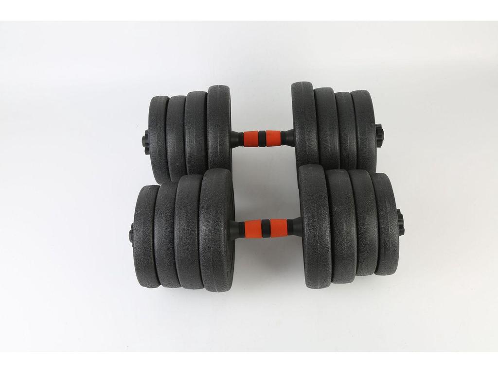 Unisex Adjustable Rubber Dumbbells 10-40kg Set with Protective Gear & Online Fitness Courses for Home