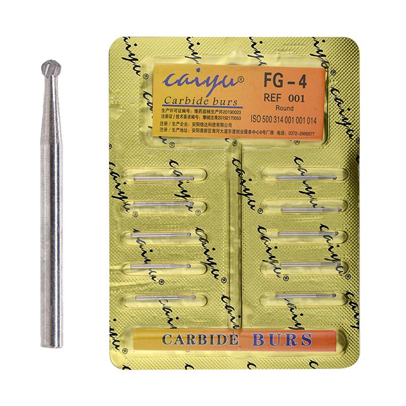 Zubařské frézy FG Tvrdokovové frézy z wolframové oceli Frézka s obráceným kuželem/trhlinová fréza Vysokorychlostní násadec Bit FG-4